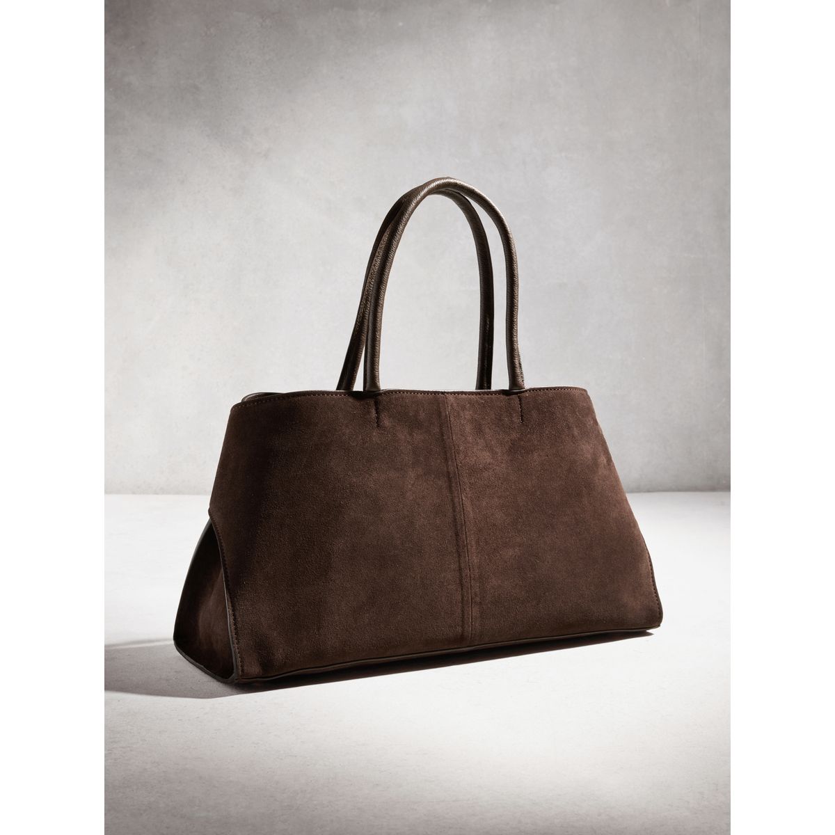 Sac à main en cuir avec bride n. premium marron chocolat, NEXT