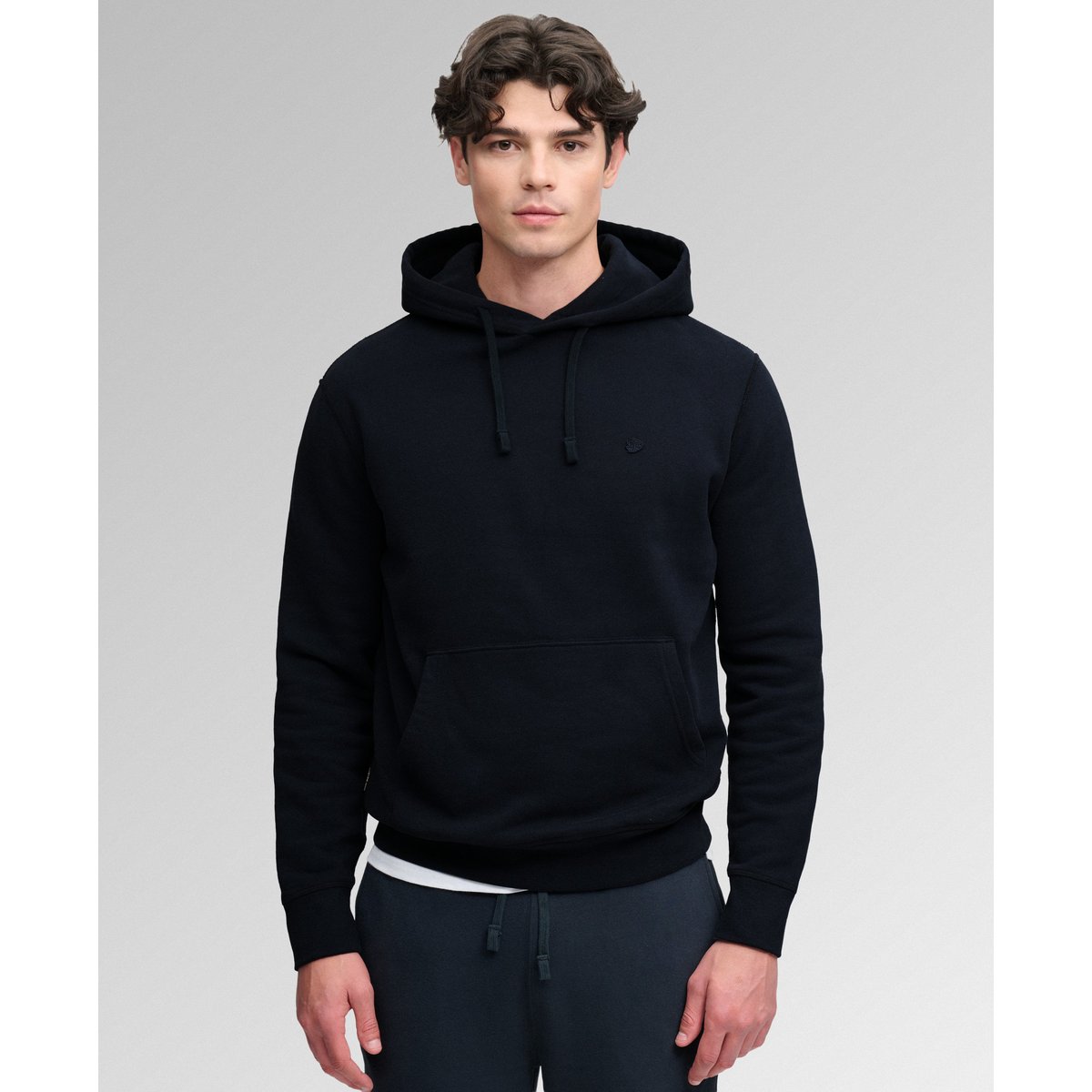 Sweat à capuche Essential SD Co Logo bleu marine foncé, SUPERDRY