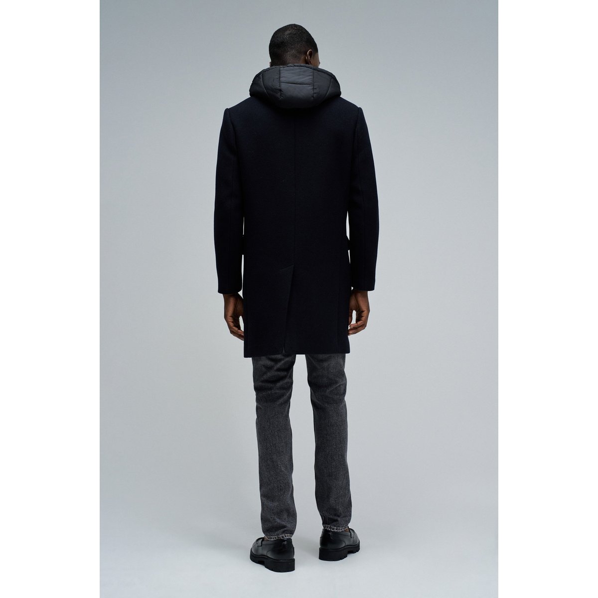 VESTON EN LAINE AVEC CAPUCHE bleu foncé, SALSA JEANS