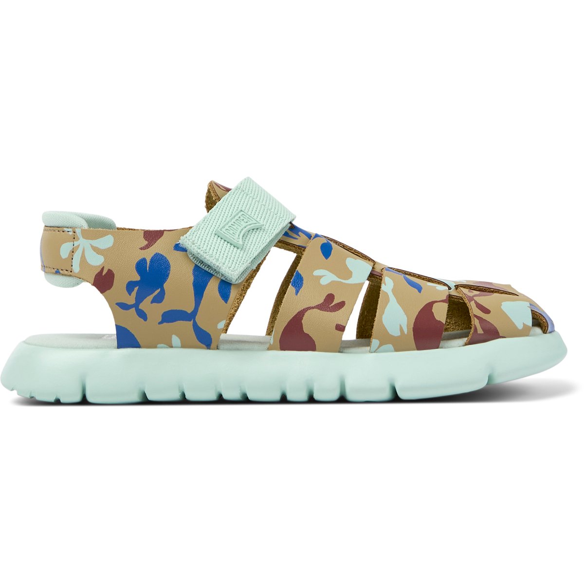 Sandales Oruga beige bleu, CAMPER