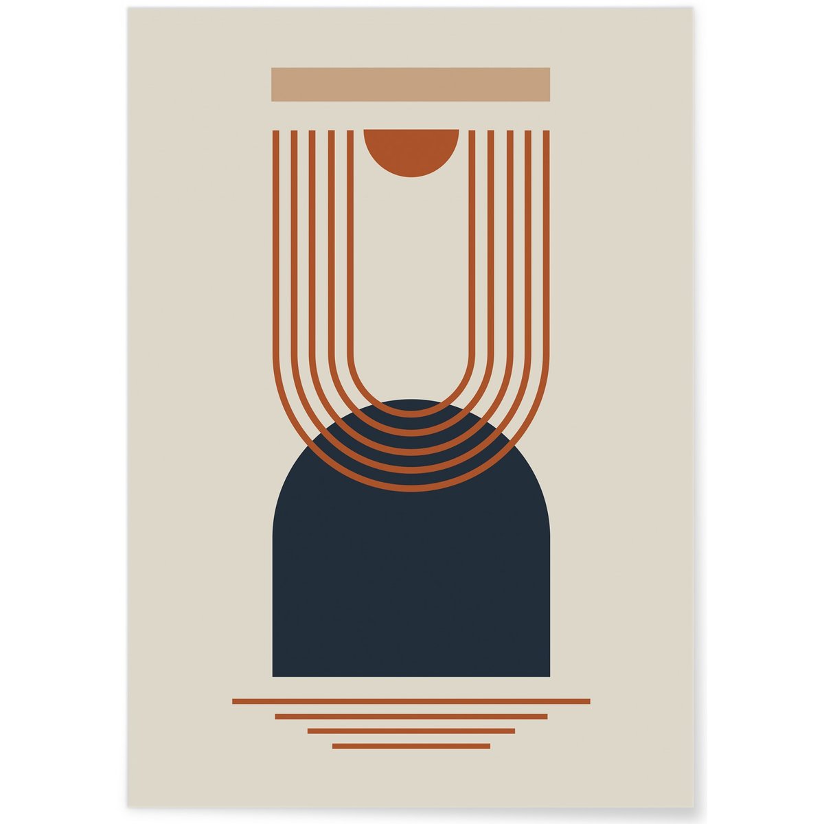 Affiche Abstract Figures 7 blanc, L'AFFICHERIE