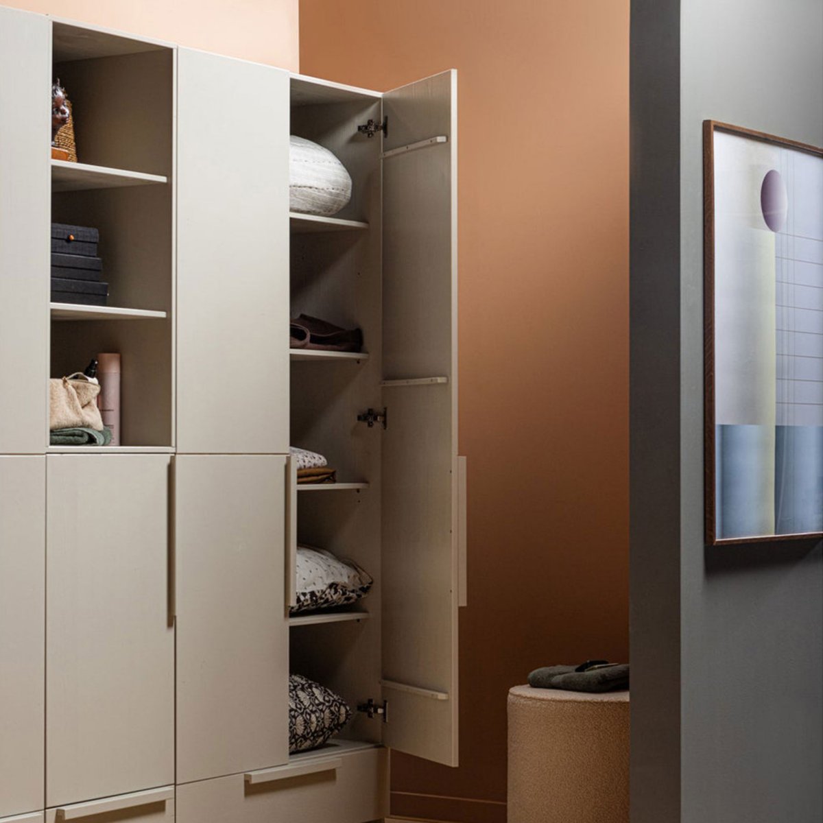 Armoire 2 portes en bois L95cm- PURE blanc, WOOOD