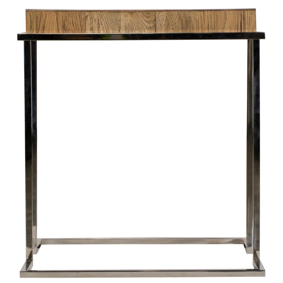 Bout de canapé bois de chêne acier RIVERSIDE bois naturel, PIER IMPORT