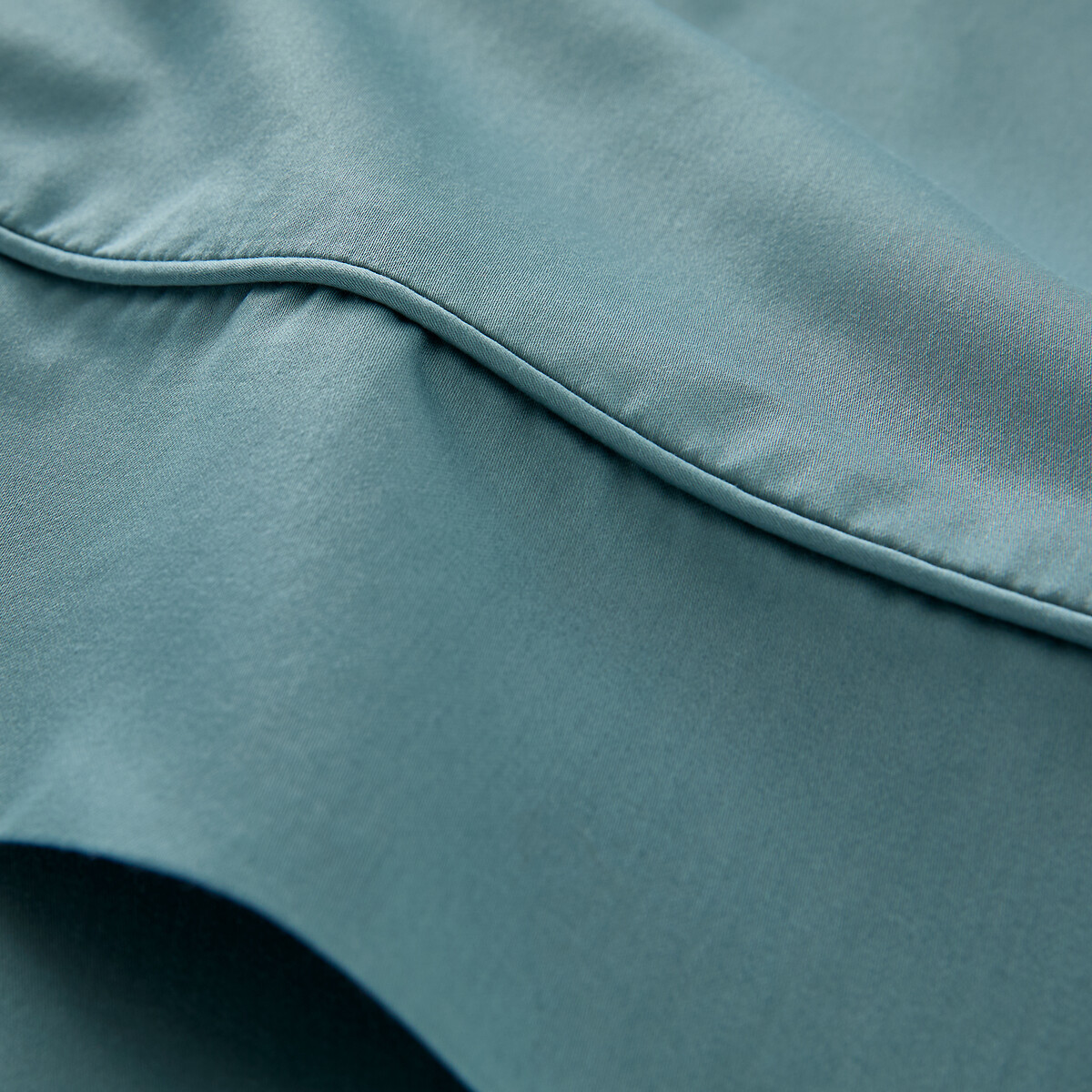 Taie de traversin unie en satin de coton, 153 fils, Opale bleu, LA REDOUTE INTERIEURS
