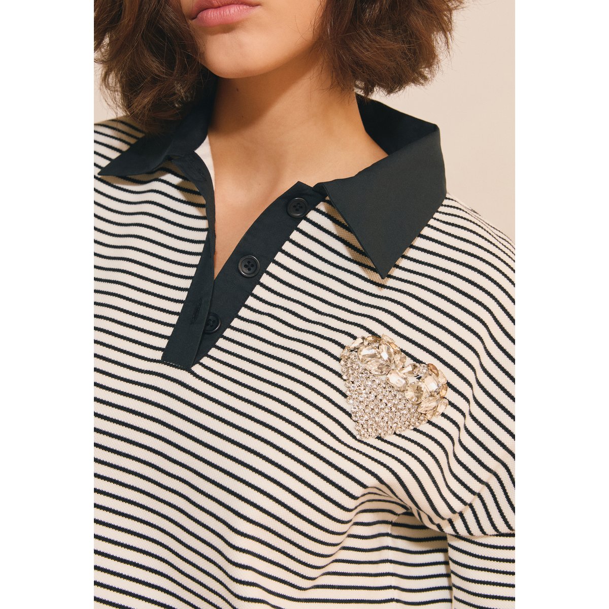 ETAM T-SHIRT AYA - POLO MC ecru, ETAM