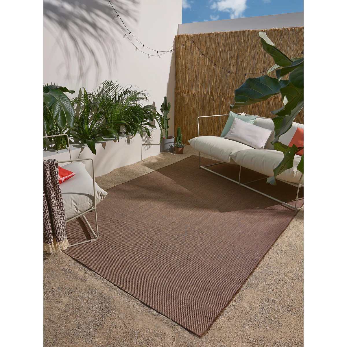 Tapis d'extérieur & intérieur METRO marron, BENUTA 