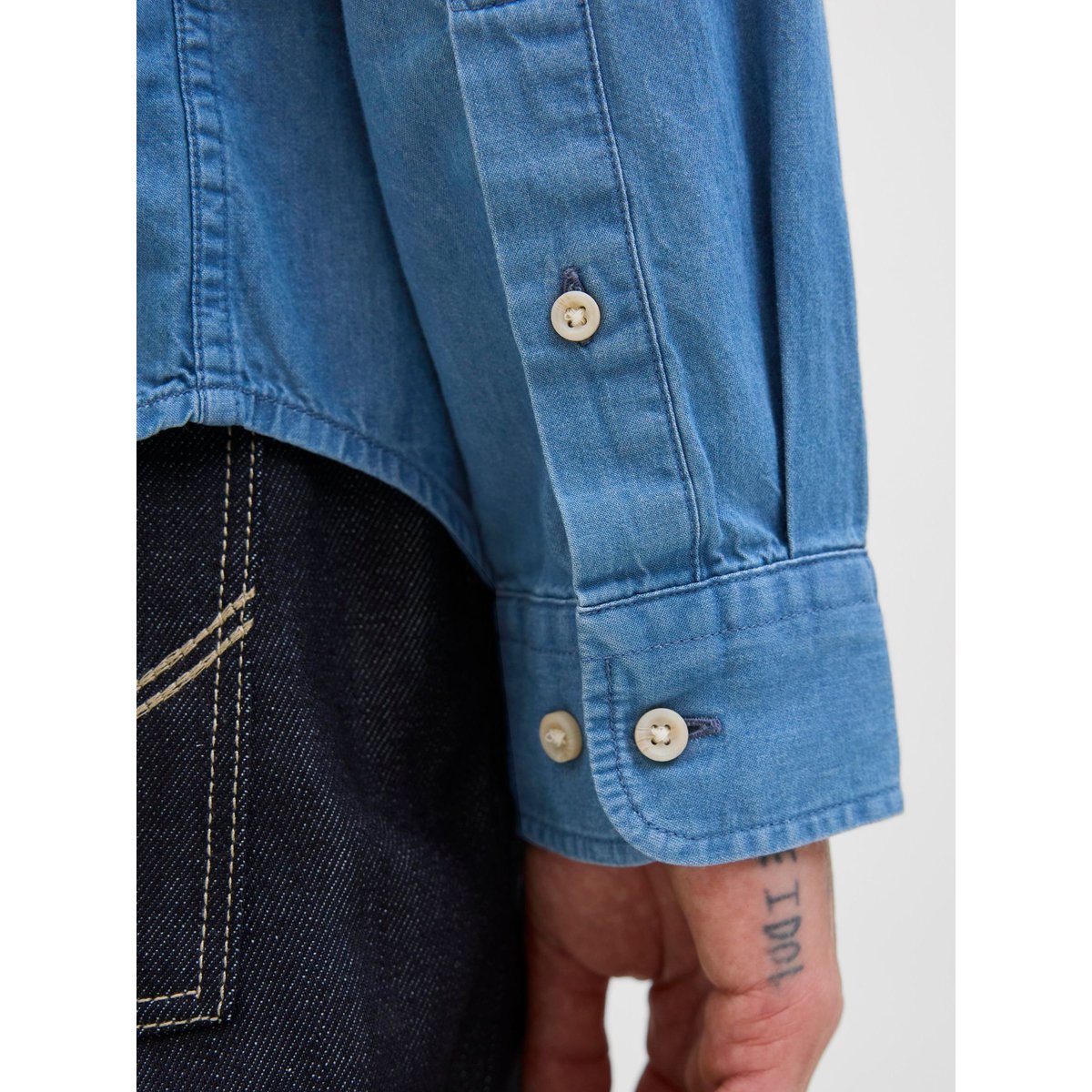 Chemise En Denim medium blue denim, JACK & JONES