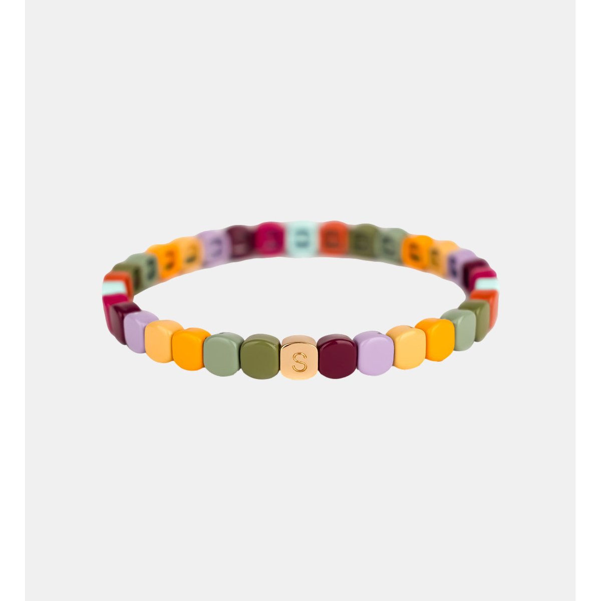 Bracelet facettes mini rondes multicolore, SIMONE A BORDEAUX