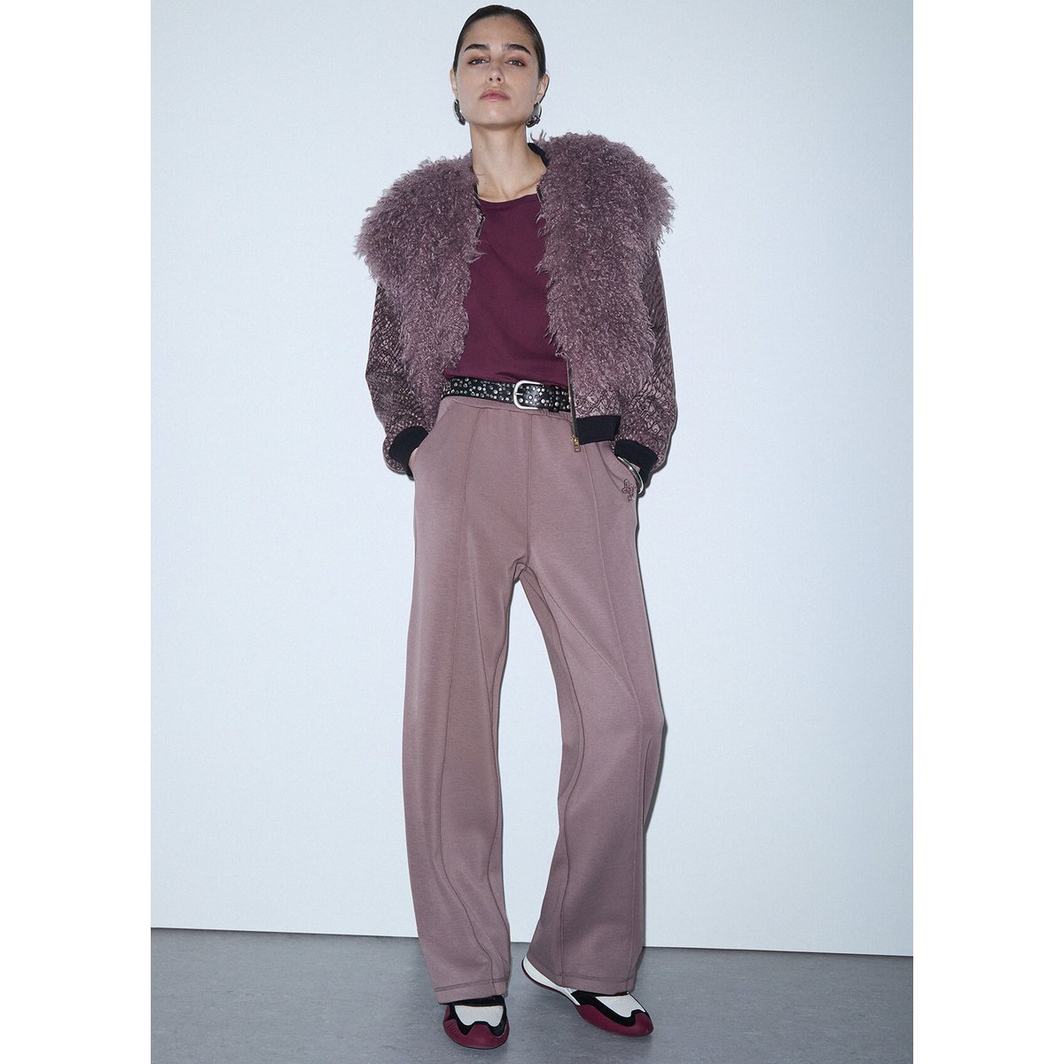 Pantalon en scuba rose foncé, LIU JO