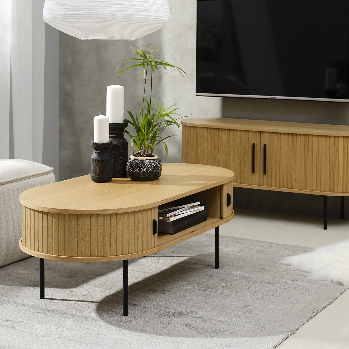 Table basse  ALBA bois-clair, MAISON AUBERTIN