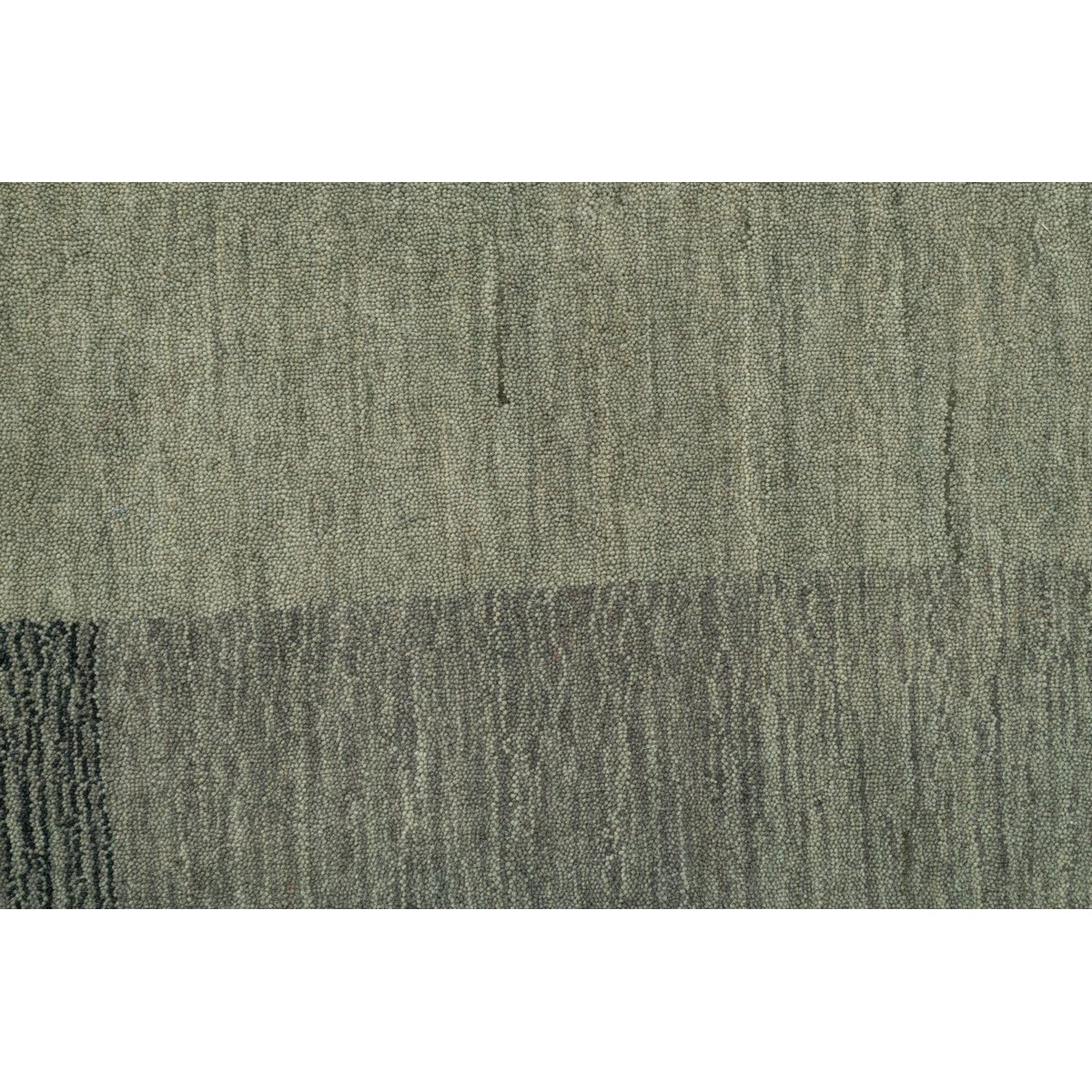 Tapis KIS tissé main 100% laine naturelle anthracite, THEKO