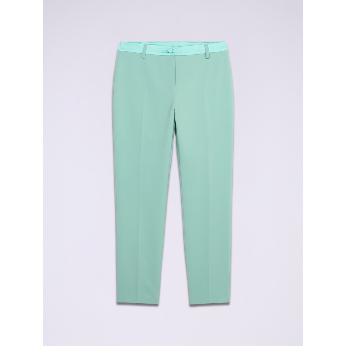 Trousers with satin detail green water, OLTRE