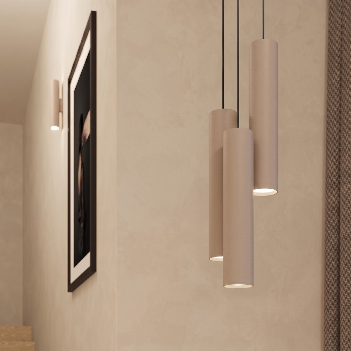Suspension Acier Taupe GU10 1 Lagos taupe, EDEN
