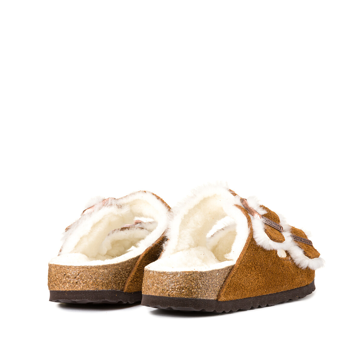 Mules cuir fourrées Arizona Fell camel, BIRKENSTOCK