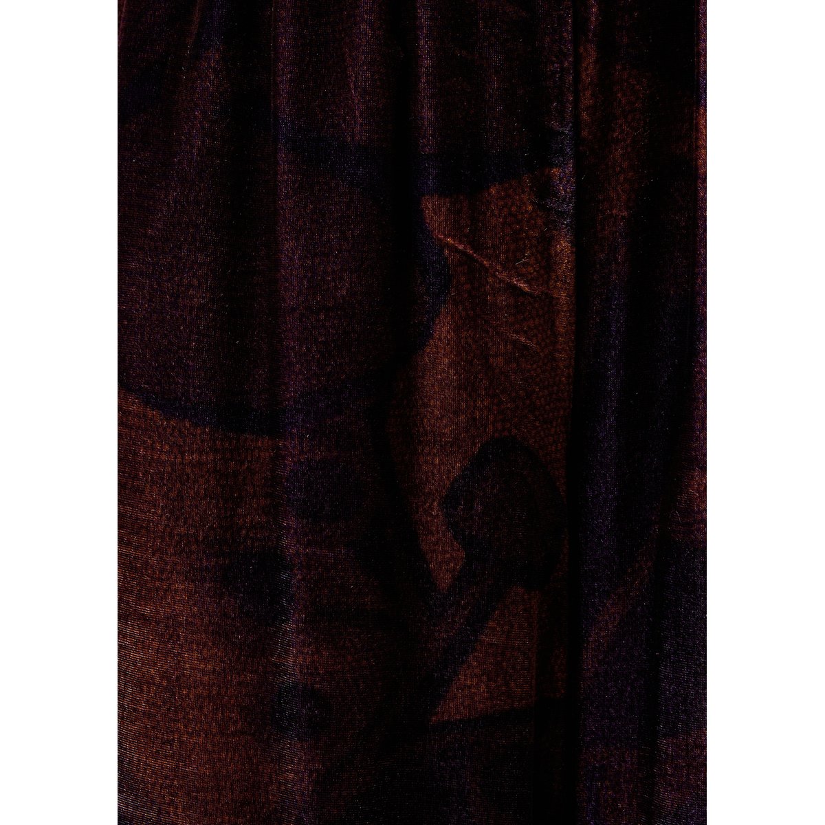 Pantalon large en velours imprimé floral viola/tandoori, LA FEE MARABOUTEE