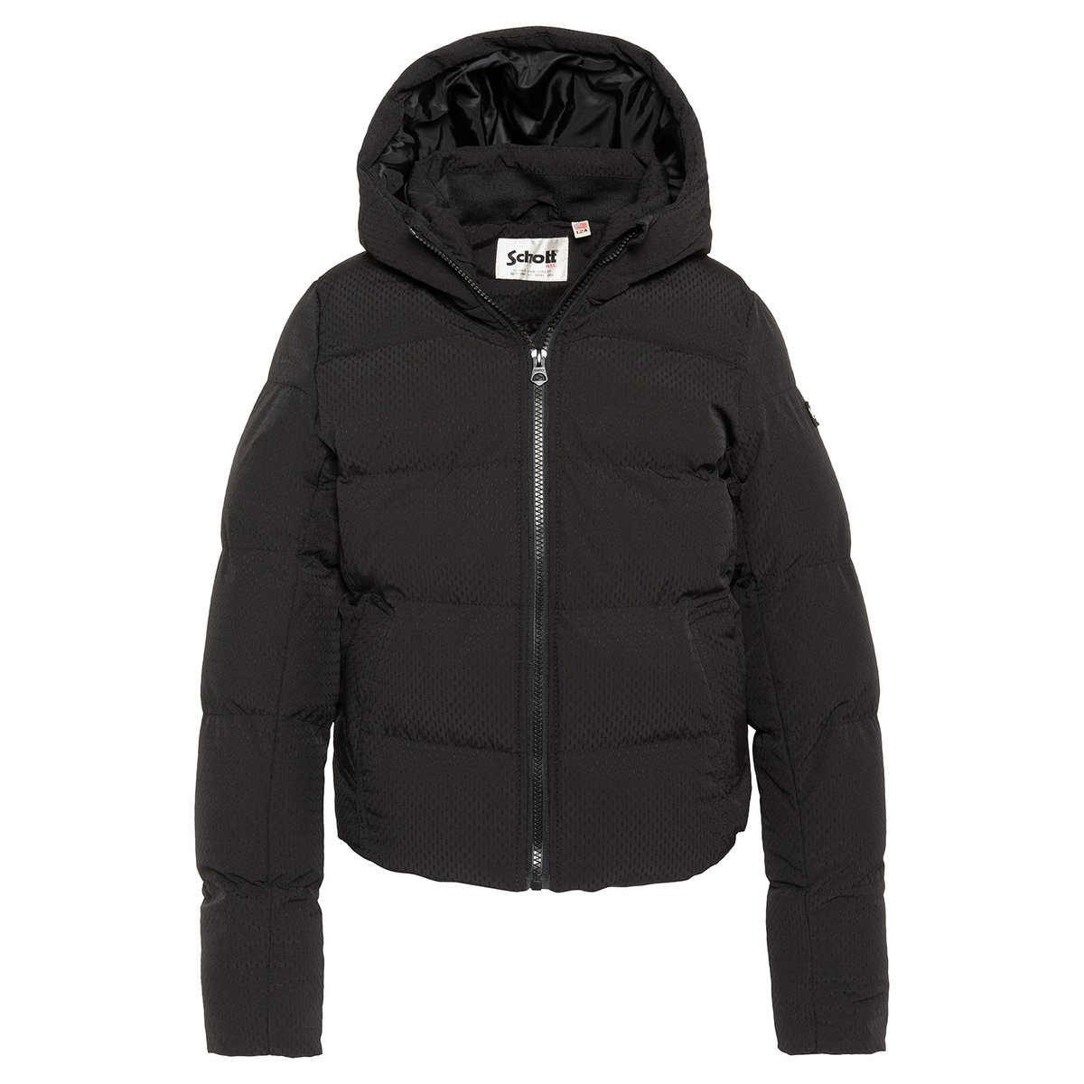 Doudoune à capuche enfant noir, SCHOTT
