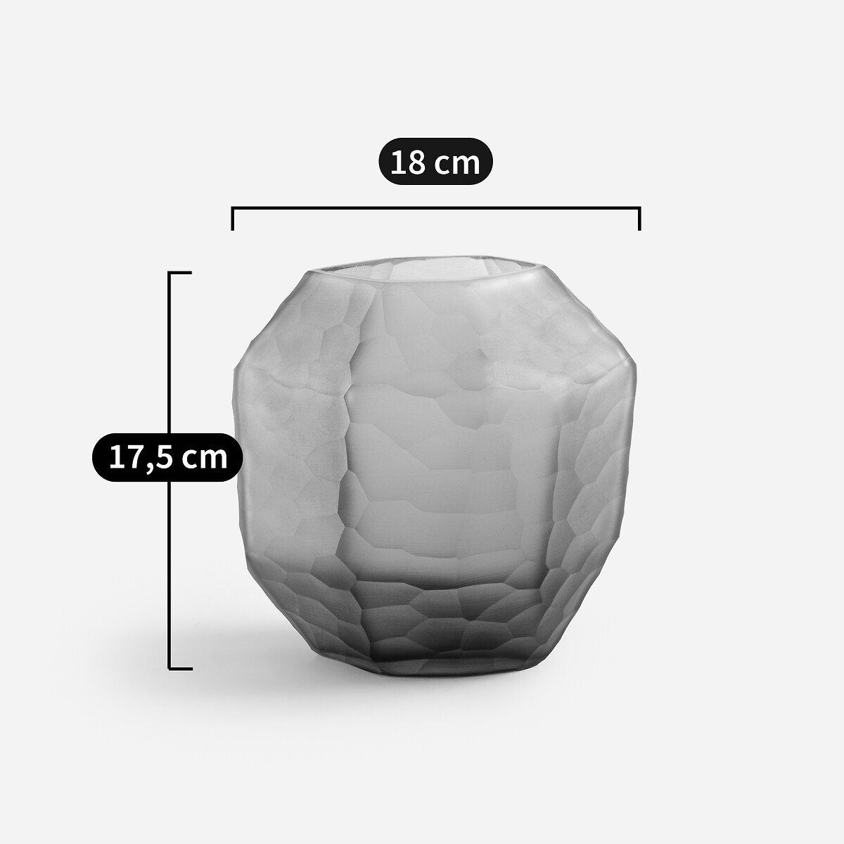 Vase en verre dépoli lie de vin, Zenka lie de vin, AM.PM