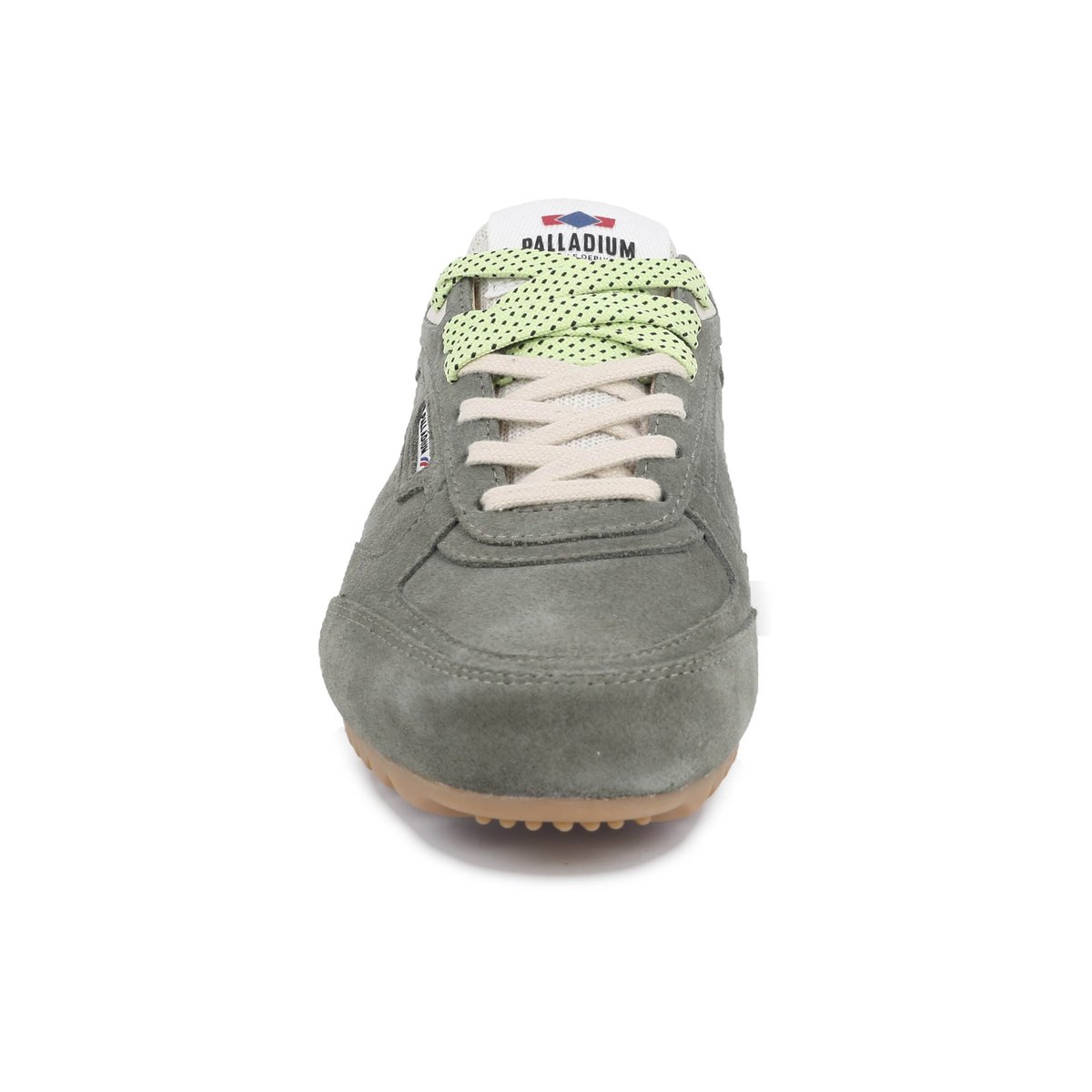 Baskets basses en coton PALLARACER SUEDE vert-vetiver, PALLADIUM