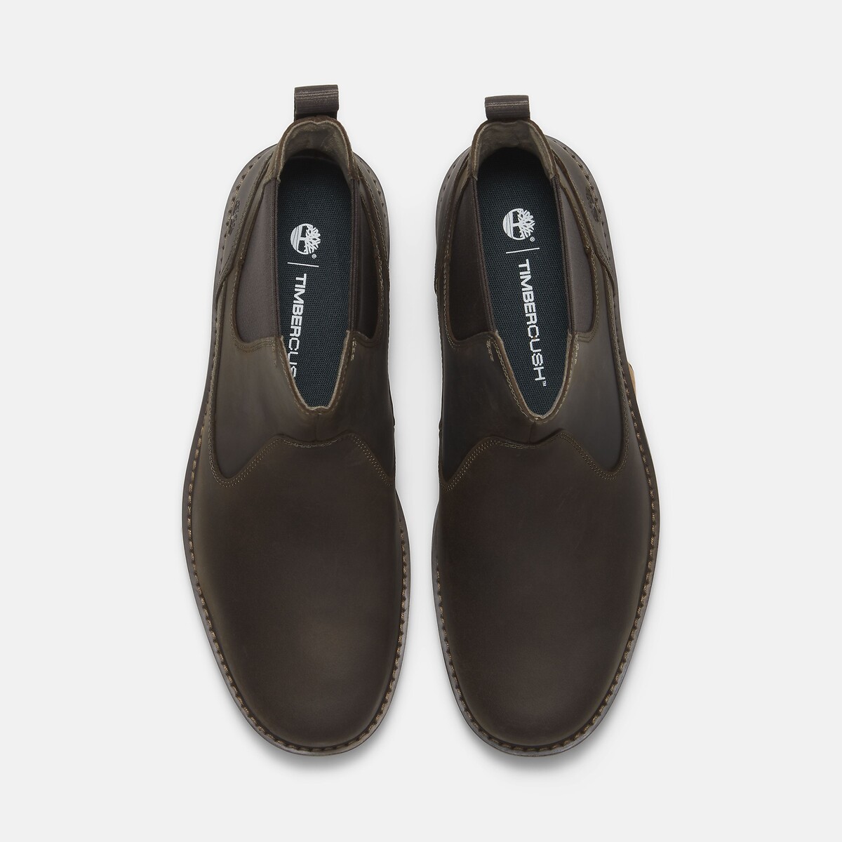 Stivaletti in pelle BRITTON ROAD MID CHELSEA kaki scuro, TIMBERLAND