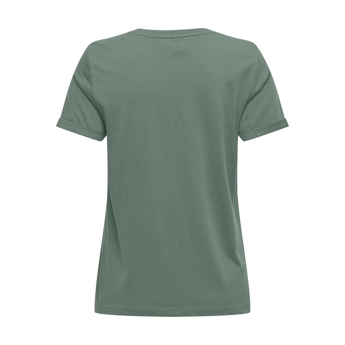 T-shirt stampa piccolo cuore davanti verde salvia, ONLY
