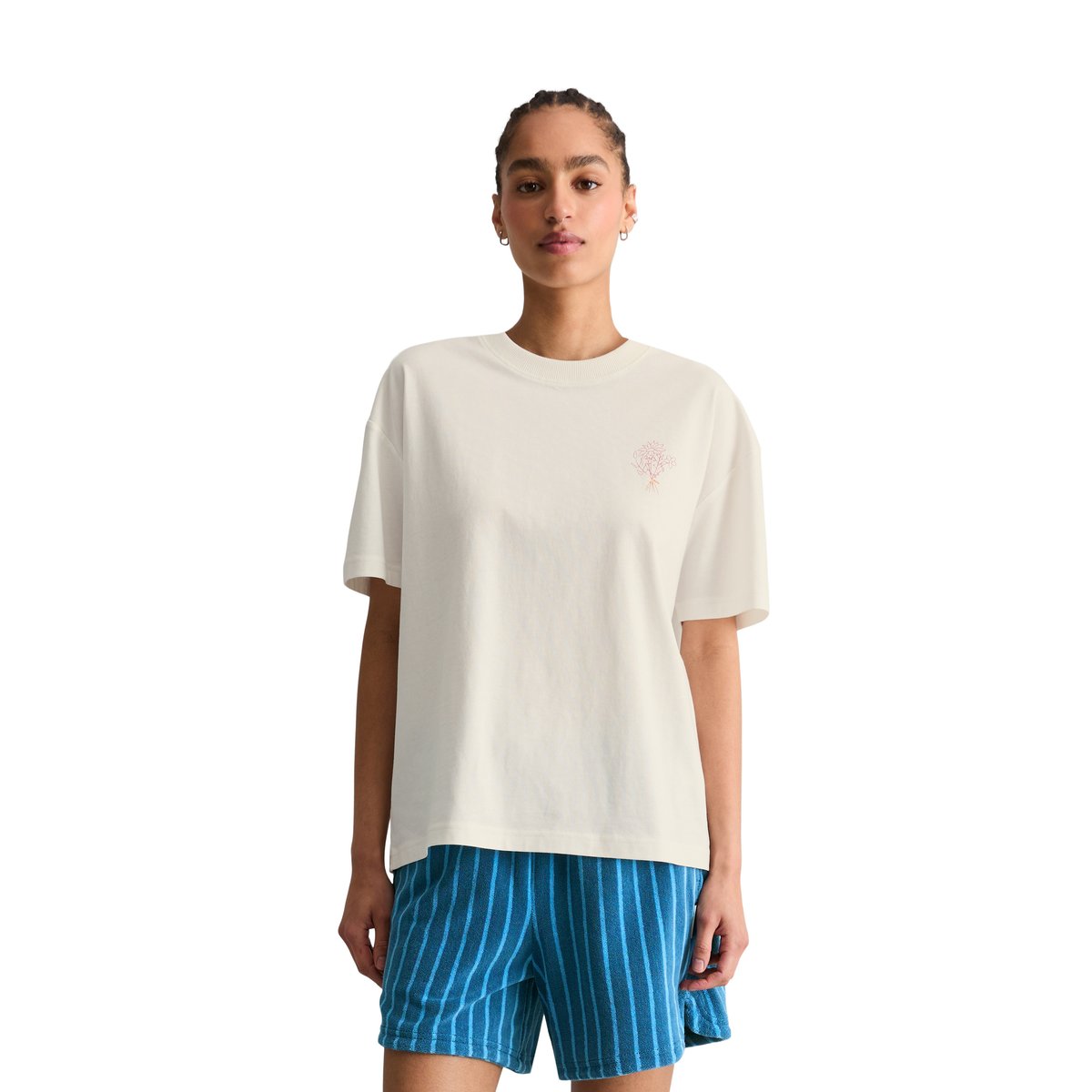T-shirt relaxed avec impression dans le dos blanc, MARC O’POLO DENIM