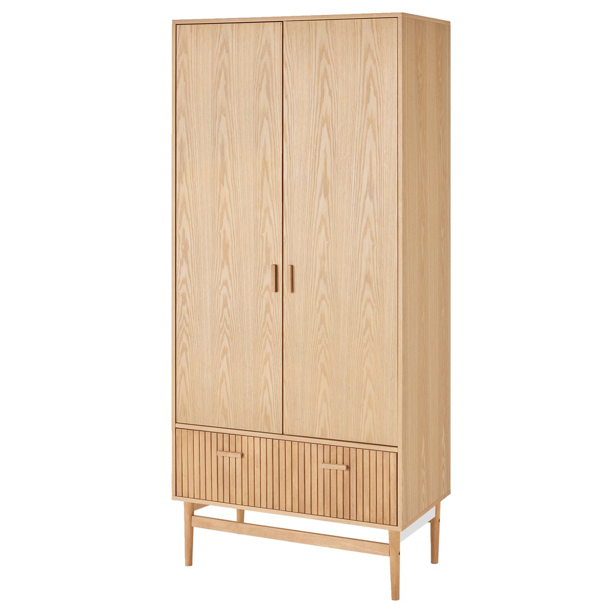Grande armoire 2 portes + tiroir ligne COPENHAGUE bois, VERTBAUDET