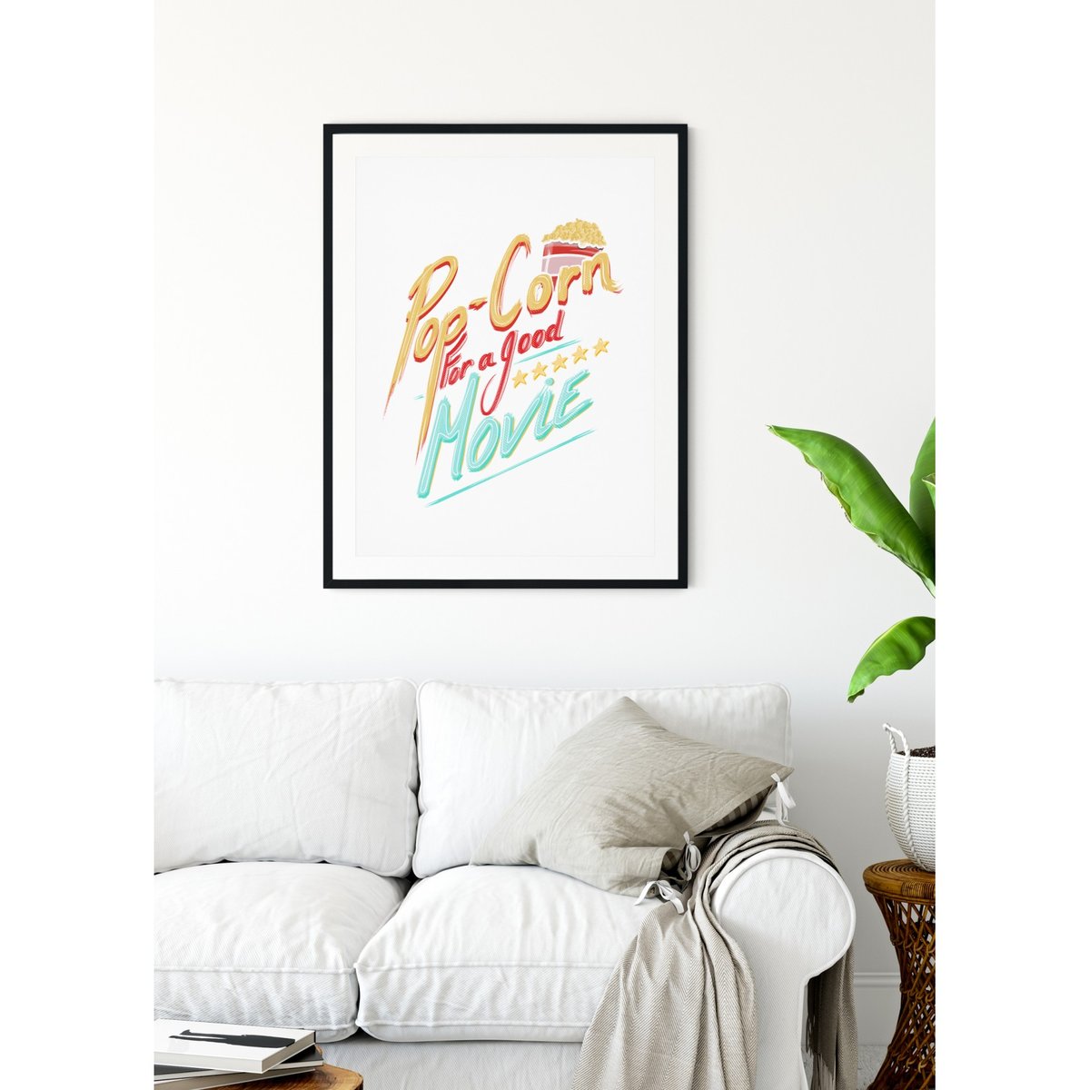 Affiche Pop Corn blanc, L'AFFICHERIE