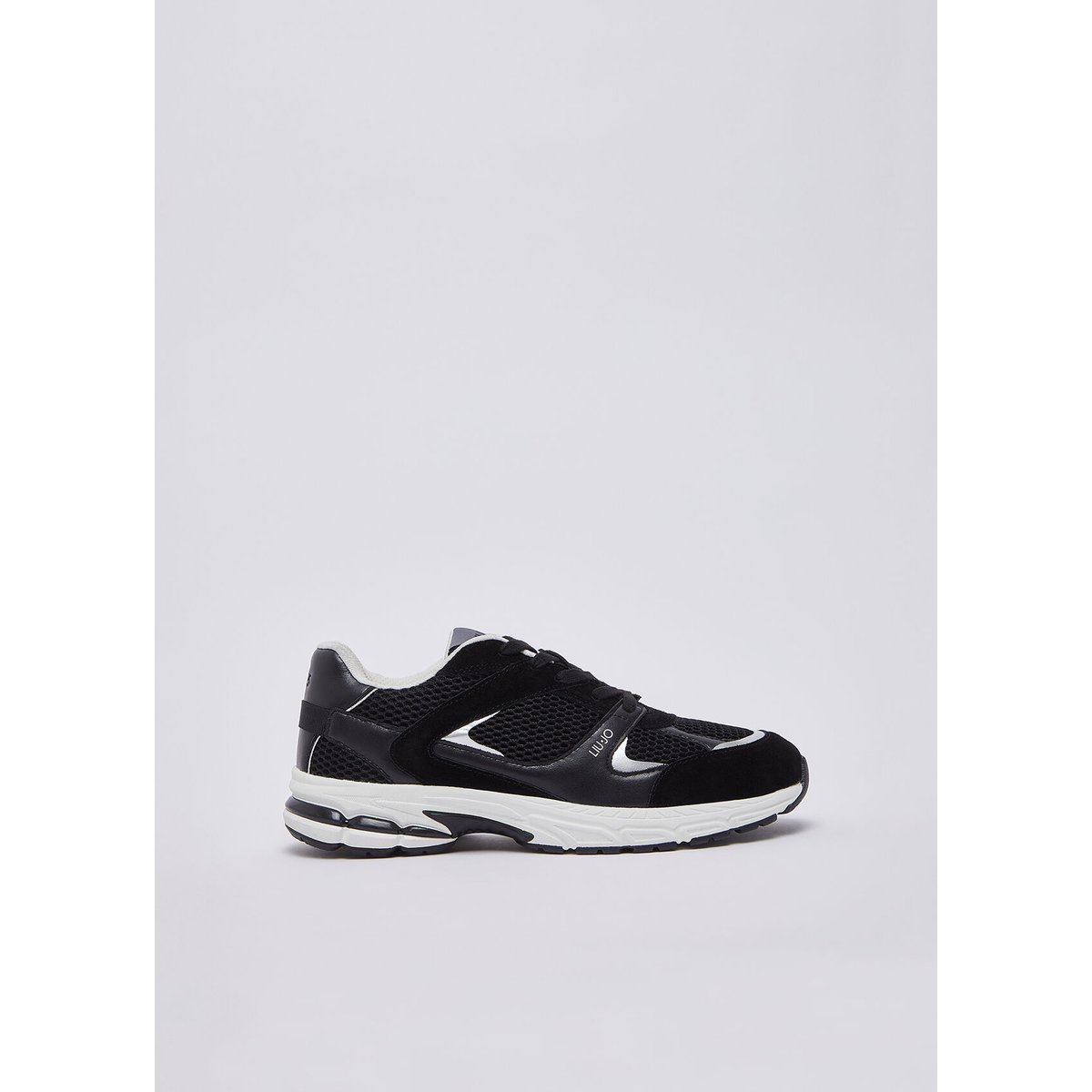 Sneakers en cuir et mesh noir, LIU JO