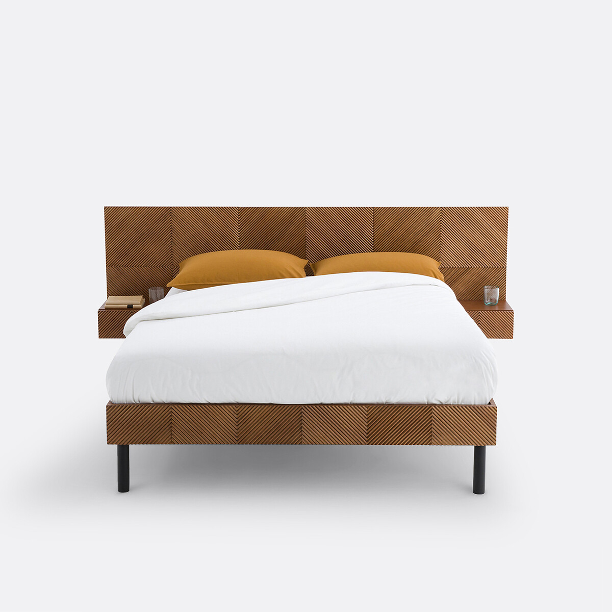 Cama com mesas de cabeceira integradas e estrado, Jérem nogueira, LA REDOUTE INTERIEURS