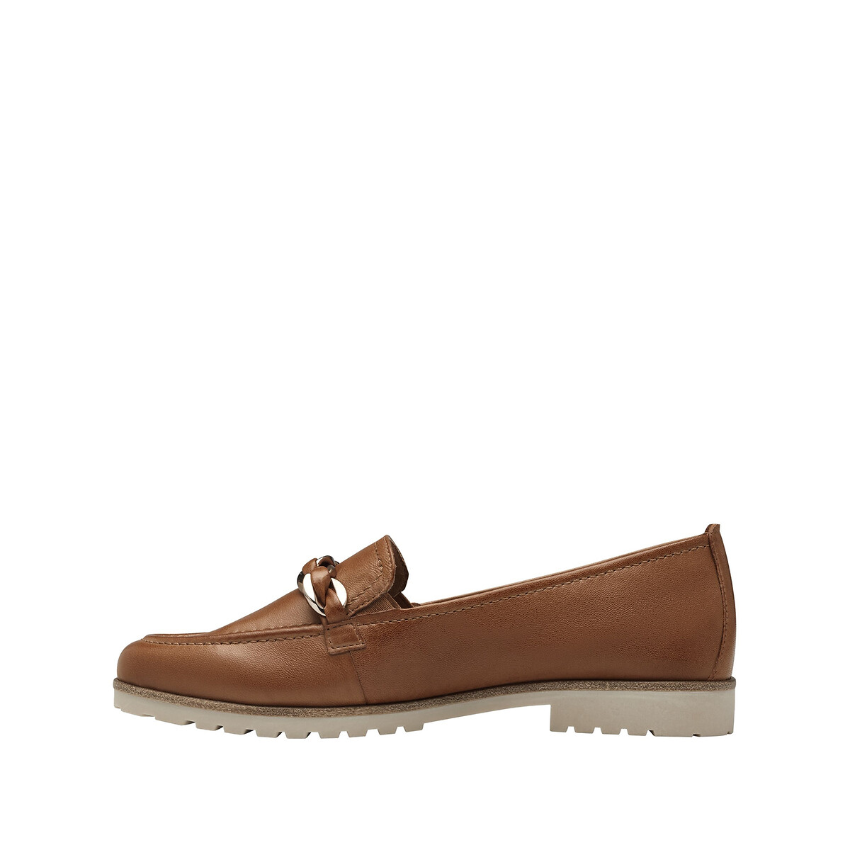 Mocassins en cuir cognac, TAMARIS
