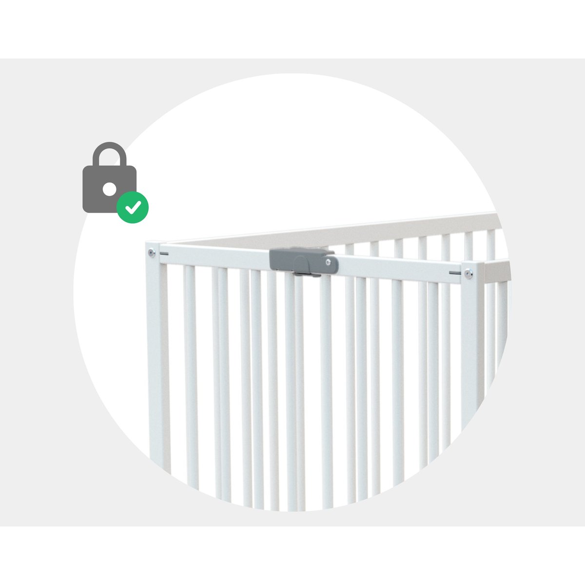 Lit bébé pliant en bois FLEX blanc, WEBABY