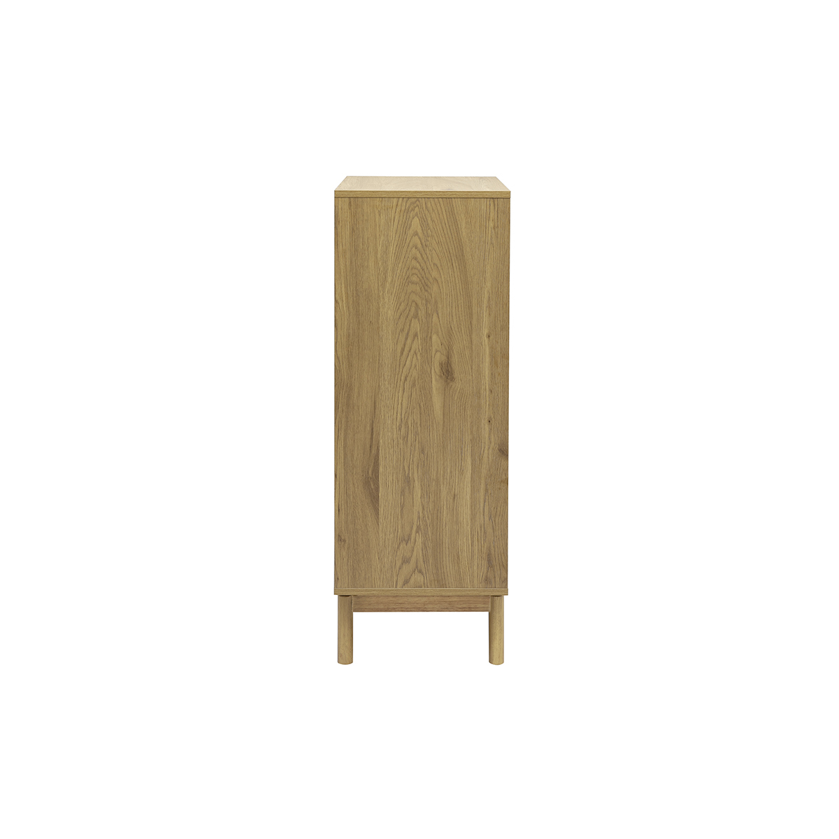 Commode chiffonnier - semainier scandinave finition bois chêne 5 tiroirs L60 cm YSEULT chêne clair, MILIBOO
