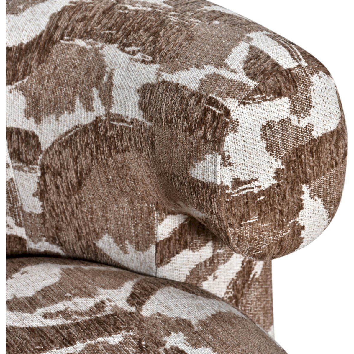 Fauteuil lounge pivotant marron nature, RECOLLECTION