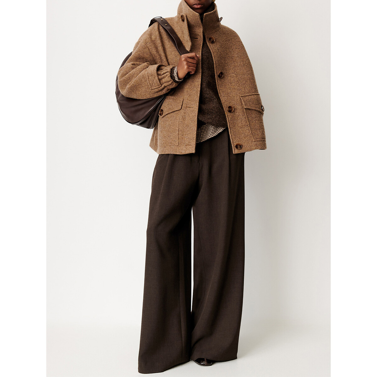 Cappotto corto in lana, HATTSON cammello chiaro, SESSUN