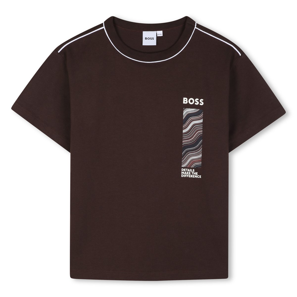 Tee-shirt manches courtes tourbe, BOSS KIDSWEAR