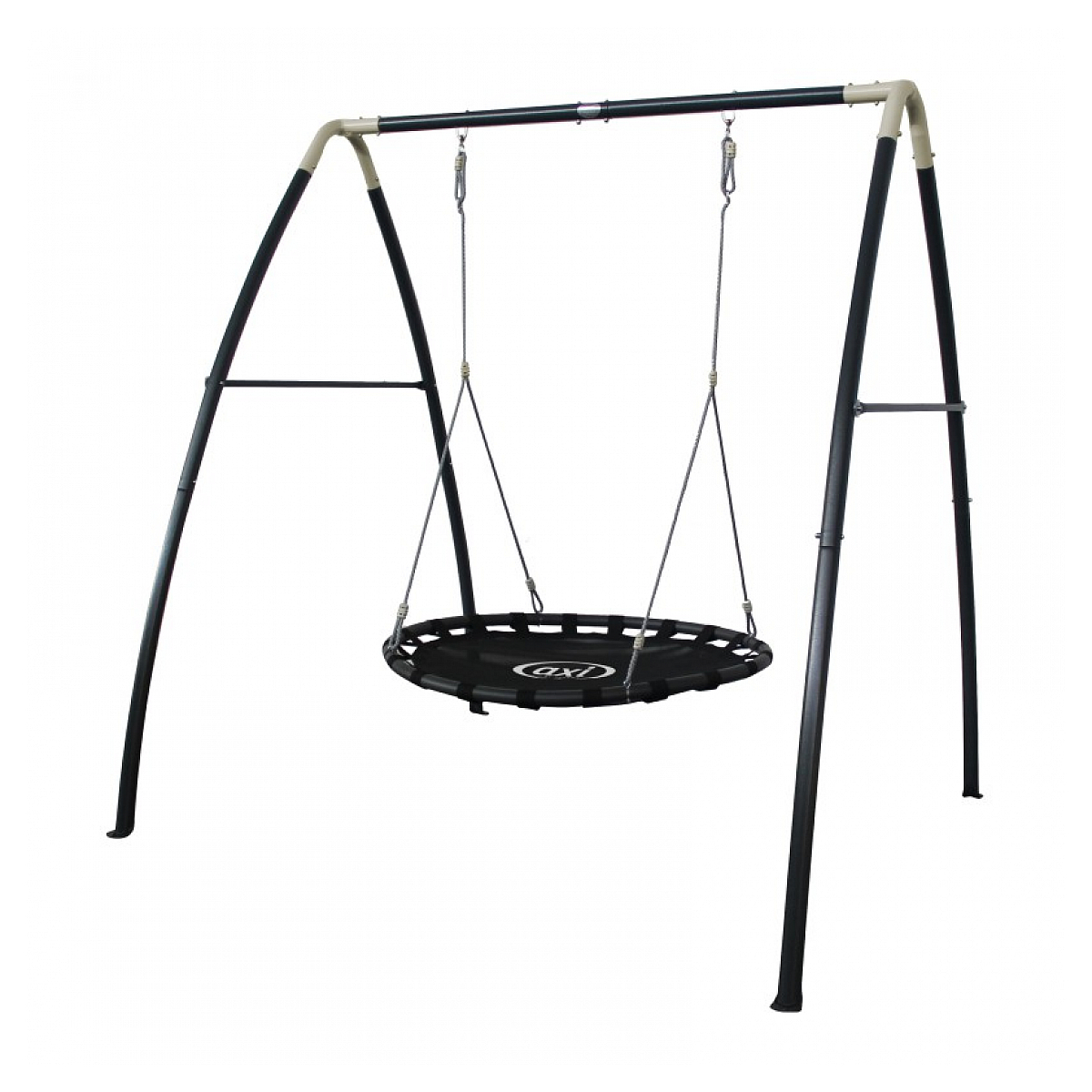 Balançoire nid en métal Anthracite/crème couleur unique, AXI HOUSE