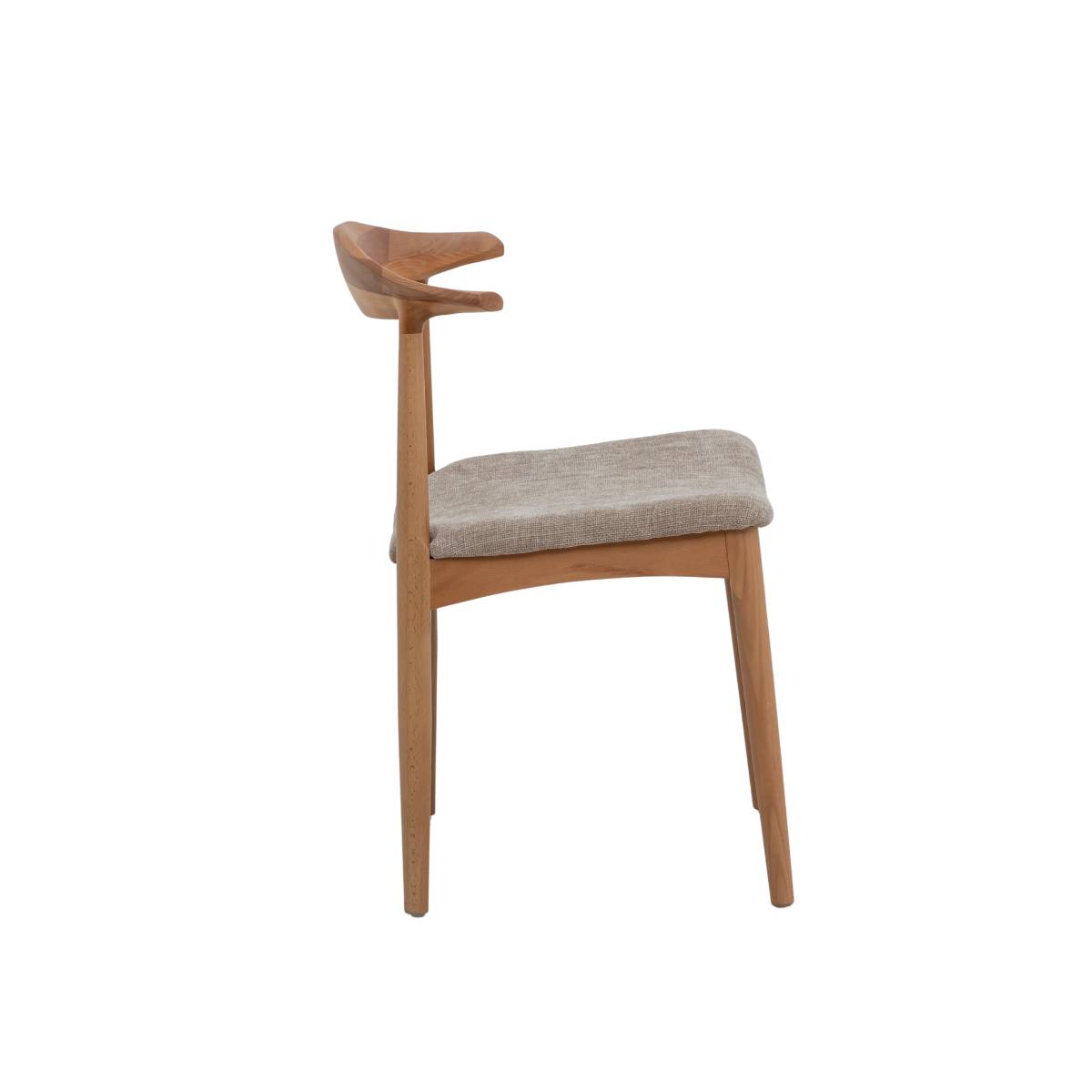 Lot de 2 chaises en bois d'hêtre ALINE bois clair, MADE IN MEUBLES 