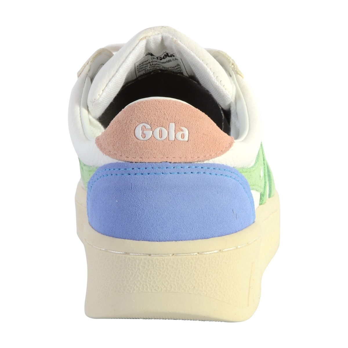 Baskets Grandslam Trident blanc/vert/rose perle, GOLA