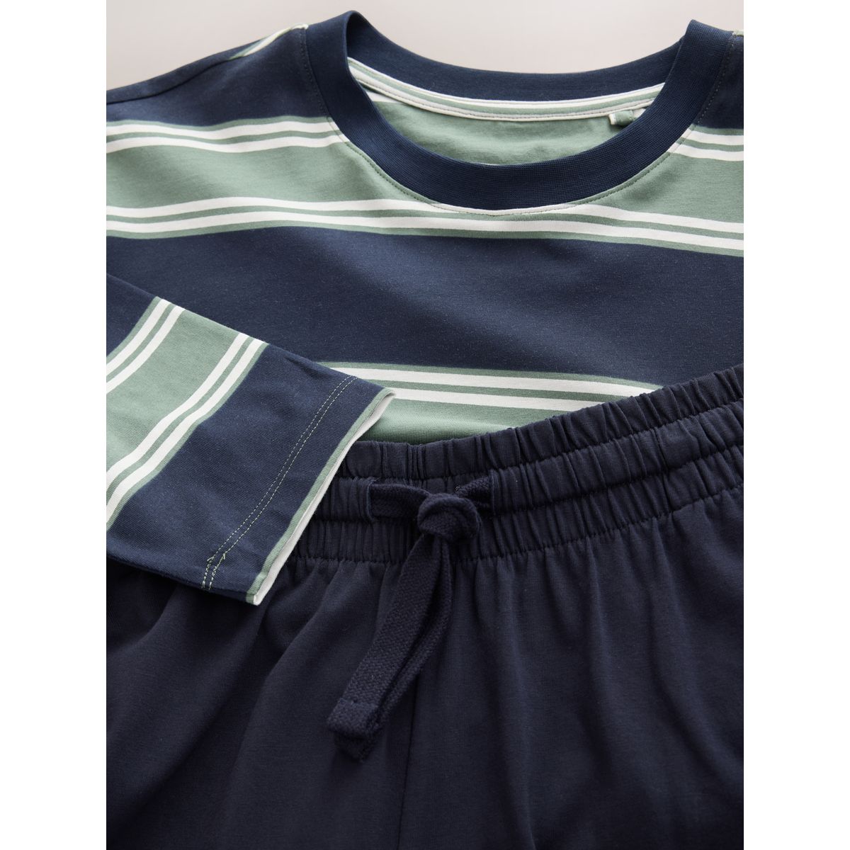 Ensemble pyjama en jersey vert/bleu marine, NEXT
