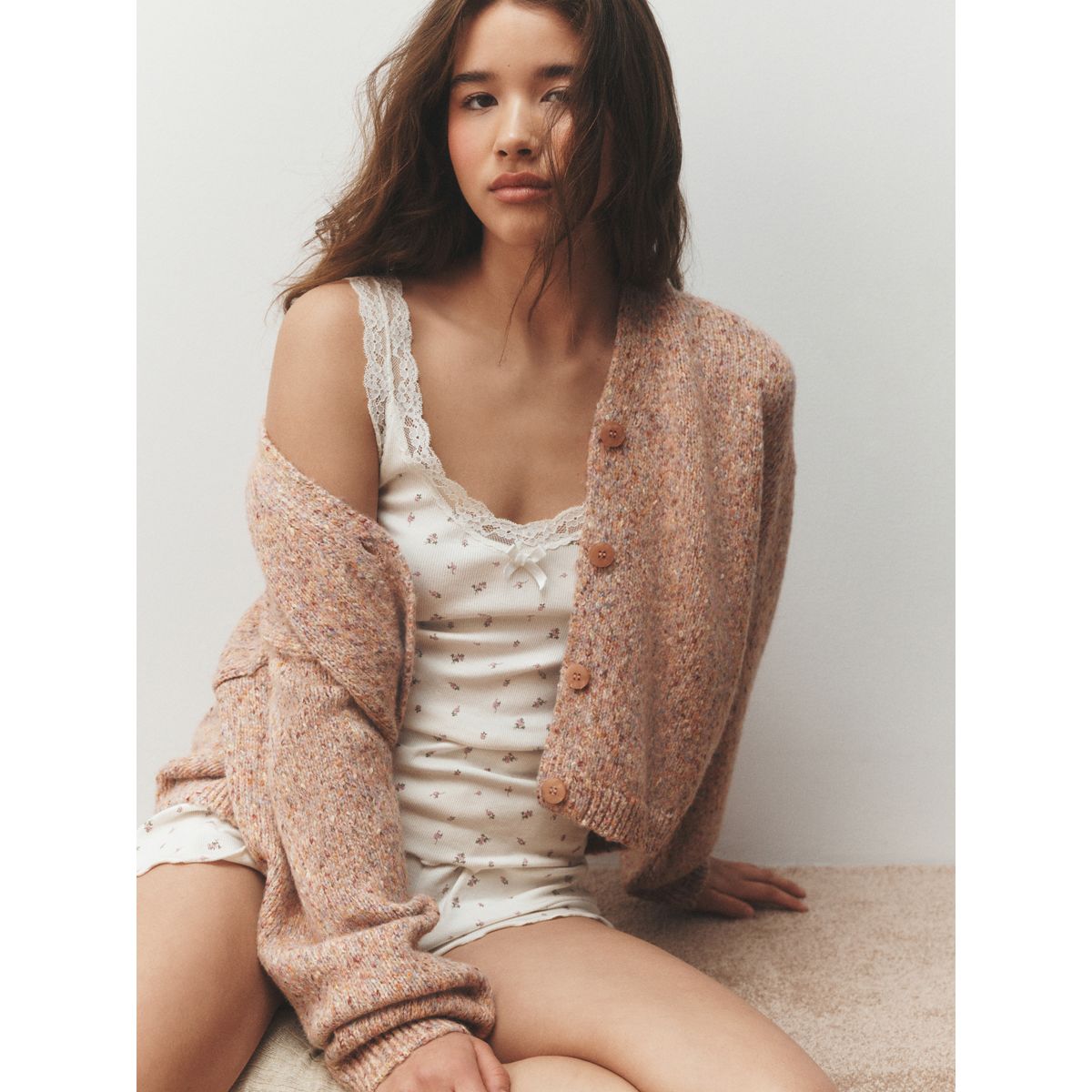 Cardigan moucheté rose, NEXT