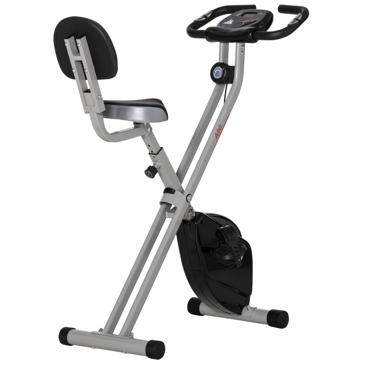 Vélo d'appartement magnétique Acier Gris gris, HOMCOM