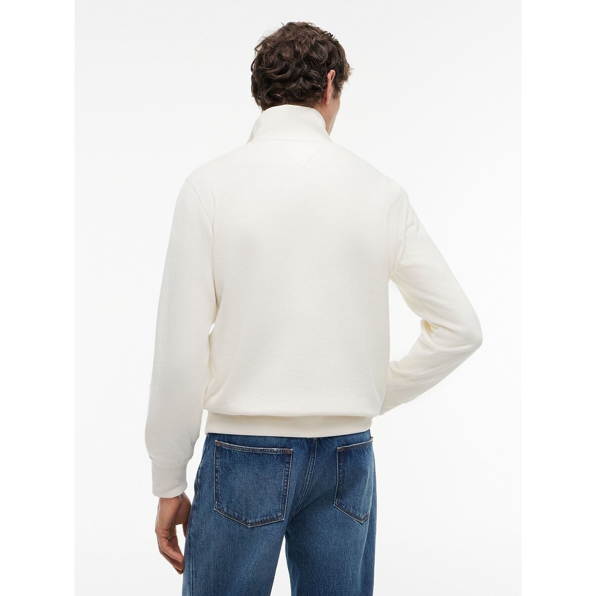 Sweat demi-zip fleece ivoire, TOMMY HILFIGER