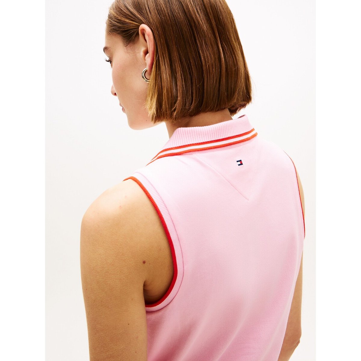 Polo sans manches rose, TOMMY HILFIGER