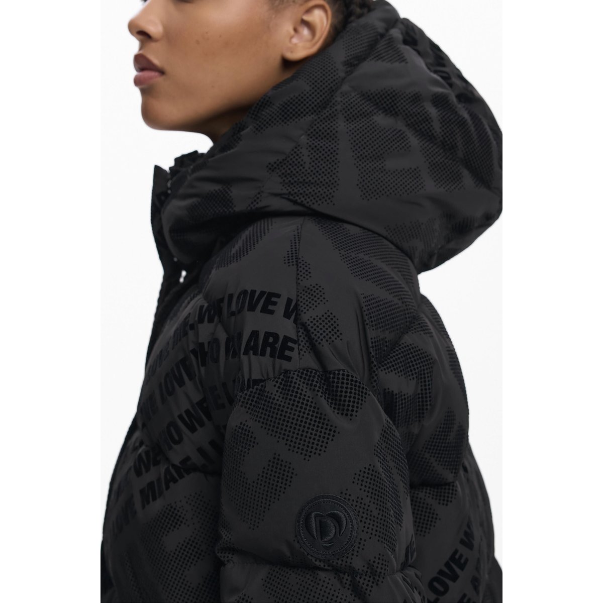 Manteau matelassé doublé noir, DESIGUAL