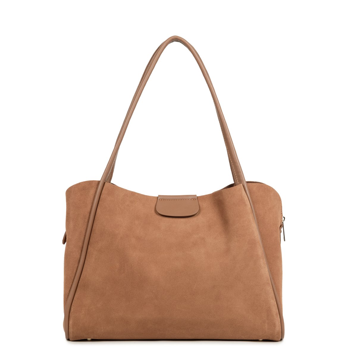 Grand sac cabas épaule, Made in France SUÈDE IDA moka, LANCASTER