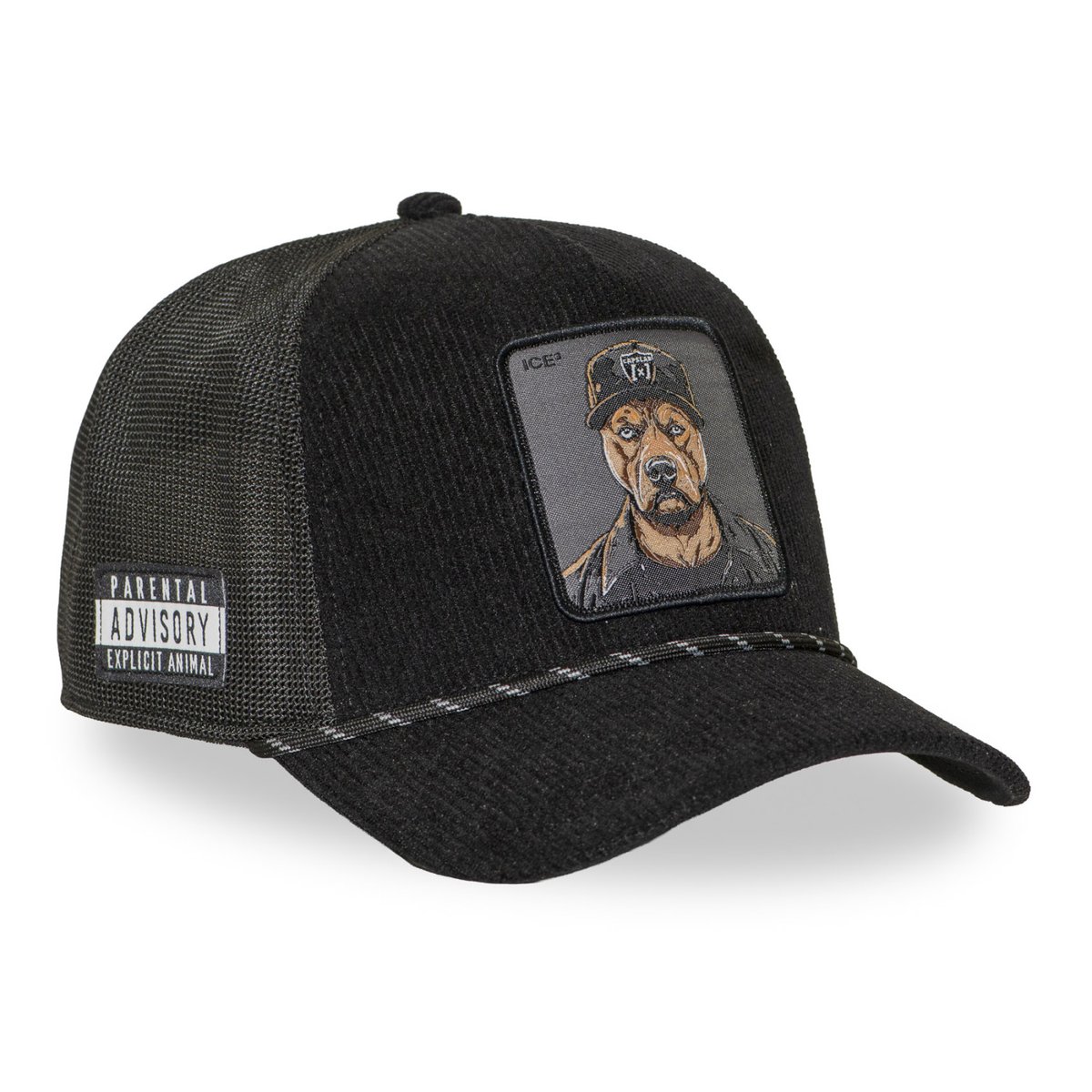 Casquette trucker Hip Hop noir/blanc/marron, CAPSLAB