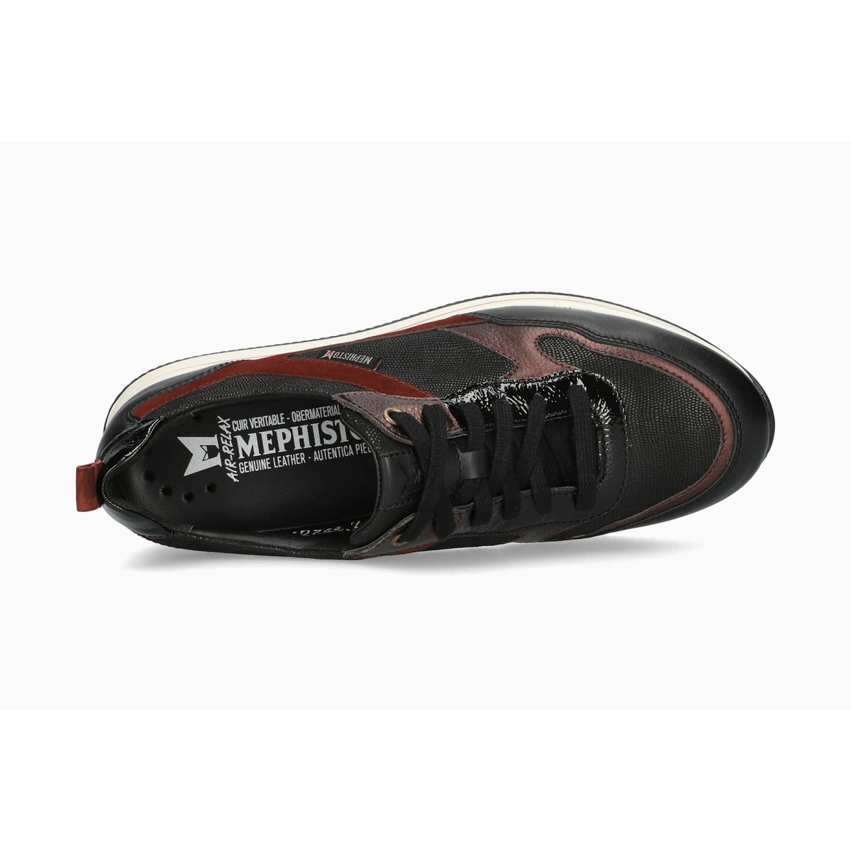 Baskets en cuir LYDIE noir 5145, MEPHISTO