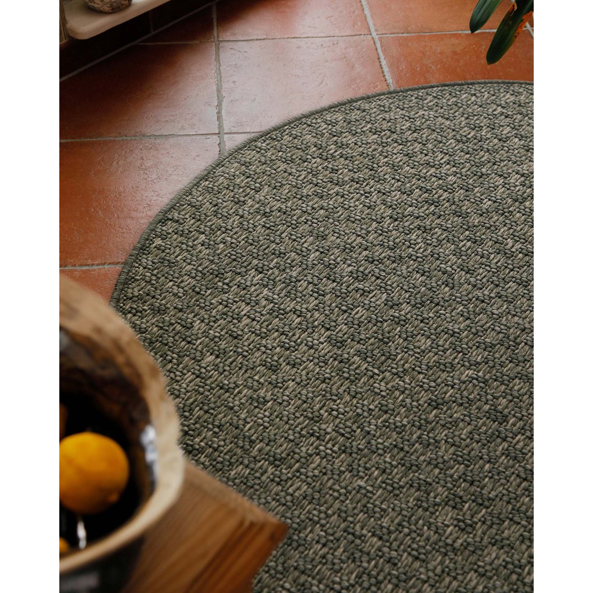 WECONhome Miami South Beach, tufté main, tapis poils courts, motif carreaux, certifié OEKO-TEX® , Miami South Beach gris olive, WECON HOME