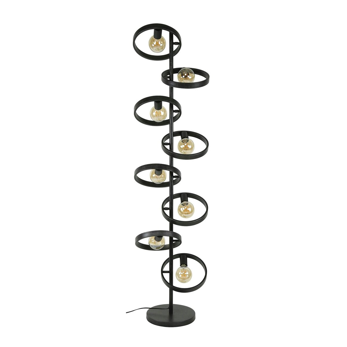Lampadaire salon 8 anneaux RALF gris foncé, PIER IMPORT
