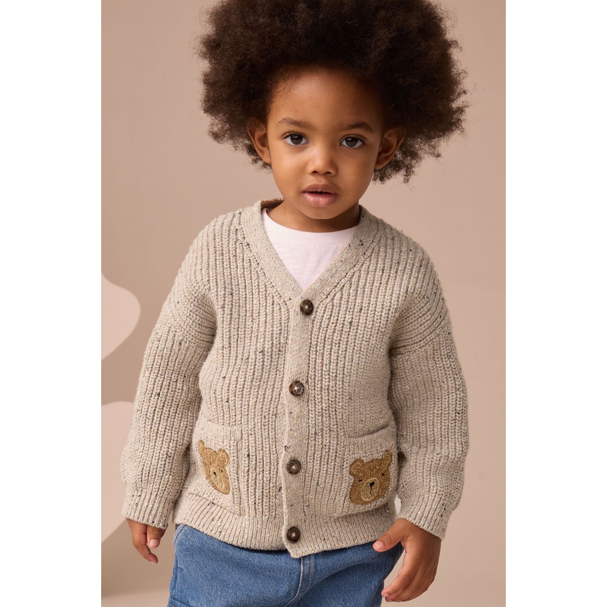 Cardigan à motif personnages ours neutre, NEXT
